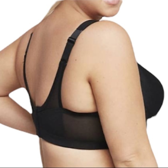 NEW Glamorise The Ultimate Full Figure Soft Cup Black Sports Bra 1006 44B NWT - Picture 4 of 13